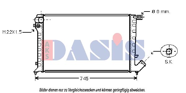 AKS DASIS Radiators, Motora dzesēšanas sistēma 160014N